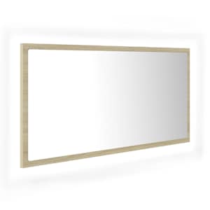 LED koupelnové zrcadlo dub sonoma 90 x 8,5 x 37 cm akrylové - obrázek 2