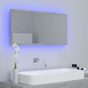 LED koupelnové zrcadlo betonově šedé 90 x 8,5 x 37 cm akrylové - obrázek 11