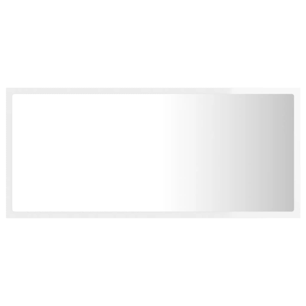 

vidaXL Badkamerspiegel LED 90x8,5x37 cm spaanplaat hoogglans wit