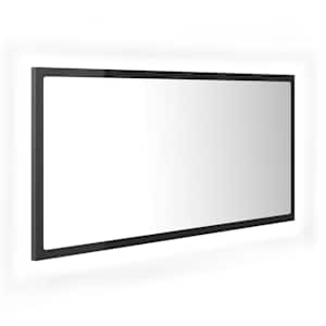 LED koupelnové zrcadlo šedé vysoký lesk 90x8,5x37 cm akrylové - obrázek 2