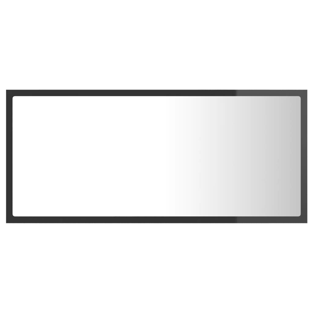 

vidaXL Badkamerspiegel LED 90x8,5x37 cm spaanplaat hoogglans grijs
