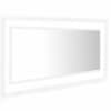 vidaXL LED vannitoa peeglikapp, valge, 100x8,5x37 cm, akr&uuml;&uuml;l