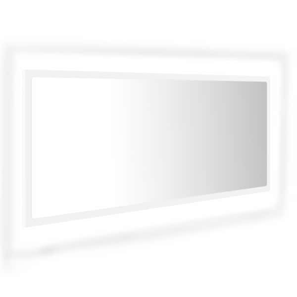vidaXL LED vannitoa peeglikapp, valge, 100x8,5x37 cm, akr&uuml;&uuml;l