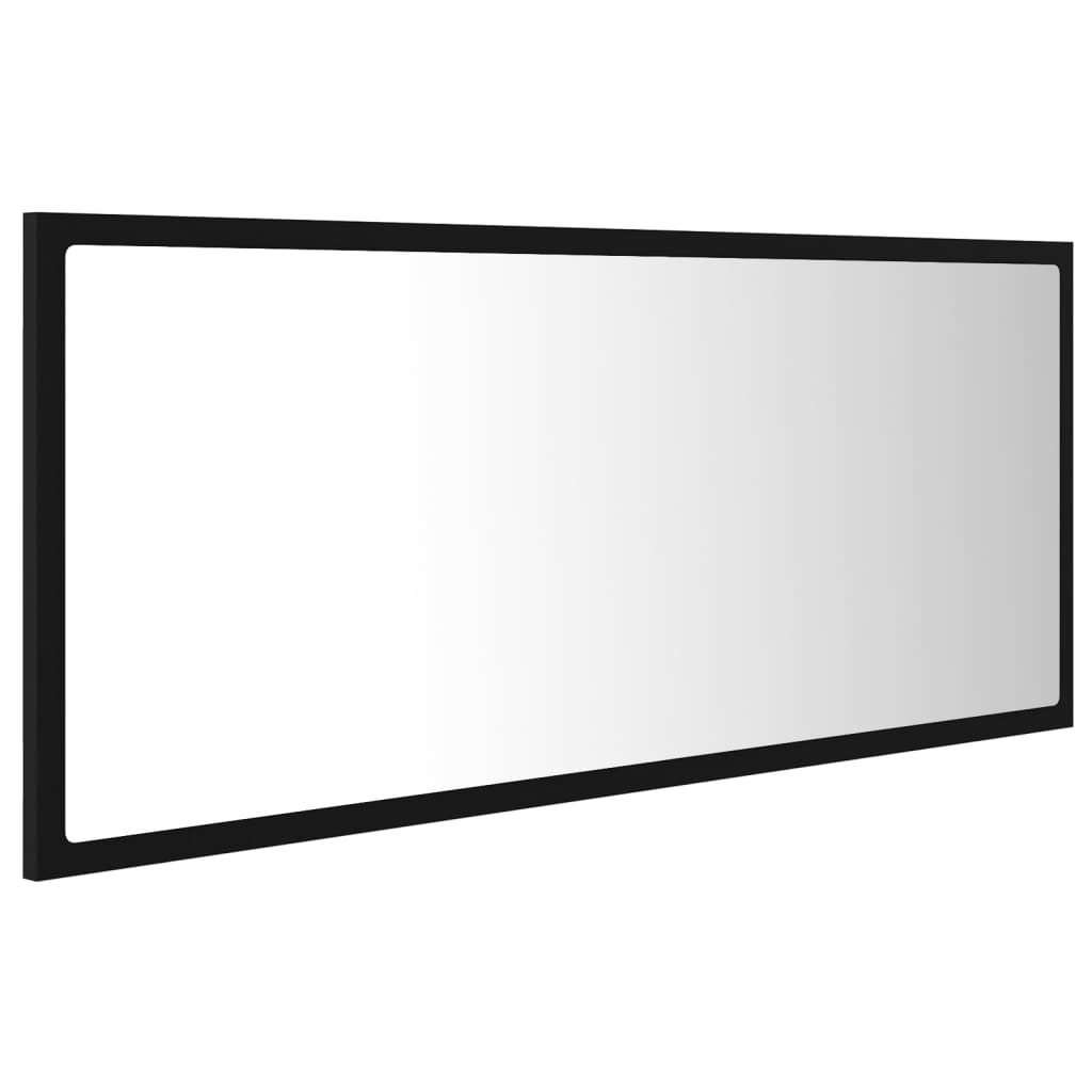 LED koupelnové zrcadlo černé 100 x 8,5 x 37 cm akrylové