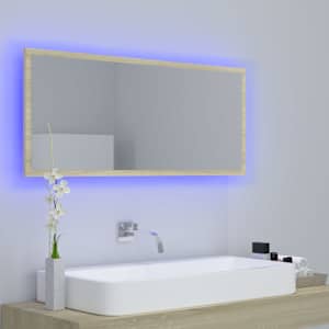LED koupelnové zrcadlo dub sonoma 100 x 8,5 x 37 cm akrylové - obrázek 3