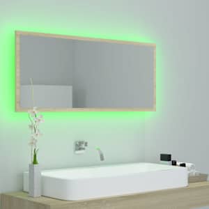 LED koupelnové zrcadlo dub sonoma 100 x 8,5 x 37 cm akrylové - obrázek 4