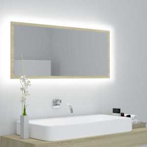 LED koupelnové zrcadlo dub sonoma 100 x 8,5 x 37 cm akrylové - obrázek 1