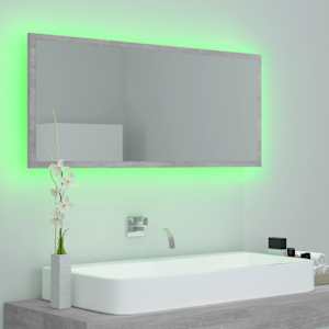 LED koupelnové zrcadlo betonově šedé 100 x 8,5 x 37 cm akrylové - obrázek 4