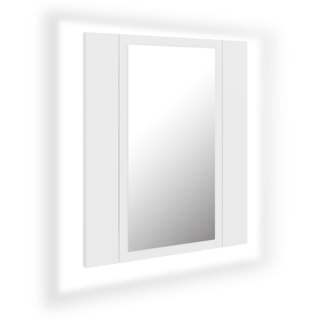 vidaXL LED koupelnová skříňka se zrcadlem bílá 40 x 12 x 45 cm akryl