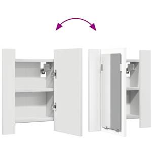 LED koupelnová skříňka se zrcadlem bílá 40 x 12 x 45 cm akryl - obrázek 12
