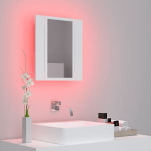 LED koupelnová skříňka se zrcadlem bílá 40 x 12 x 45 cm akryl - obrázek 5