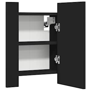 LED koupelnová skříňka se zrcadlem černá 40 x 12 x 45 cm akryl - obrázek 14