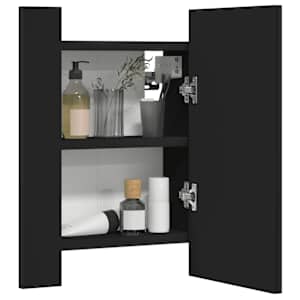 LED koupelnová skříňka se zrcadlem černá 40 x 12 x 45 cm akryl - obrázek 7