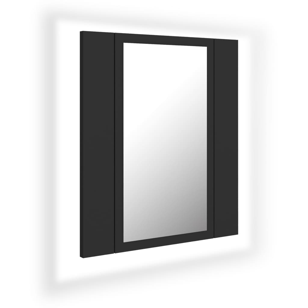 

vidaXL LED Bathroom Mirror Cabinet Gray 15.7"x4.7"x17.7"