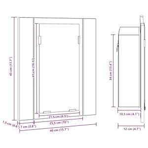 LED koupelnová skříňka se zrcadlem dub sonoma 40x12x45 cm akryl - obrázek 18