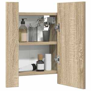 LED koupelnová skříňka se zrcadlem dub sonoma 40x12x45 cm akryl - obrázek 7