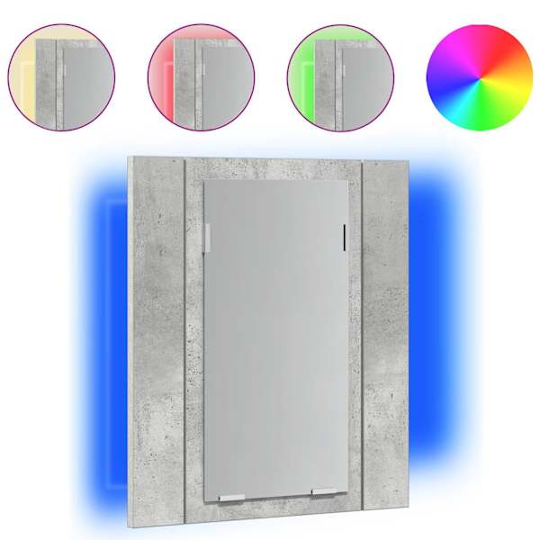 vidaXL LED-peeglikapp betoonhall 40 x 12 x 45 cm, akr&uuml;&uuml;l