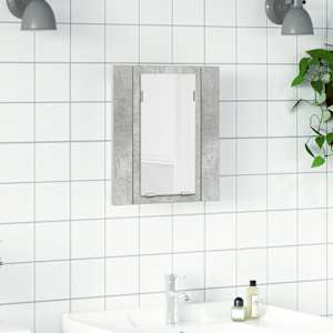 LED koupelnová skříňka se zrcadlem betonově šedá 40x12x45 cm - obrázek 1