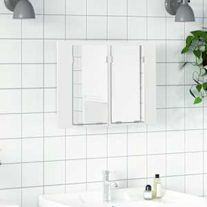 LED koupelnová skříňka se zrcadlem bílá 60 x 12 x 45 cm akryl