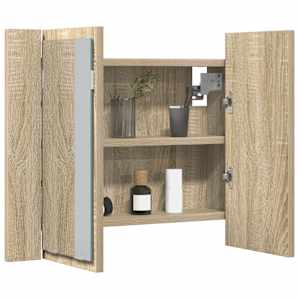 LED koupelnové zrcadlo dub sonoma 60 x 12 x 45 cm akrylové - obrázek 7