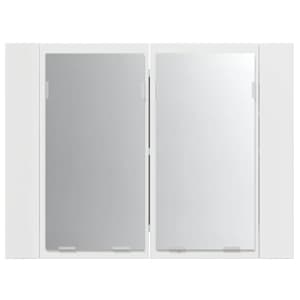 LED koupelnová skříňka se zrcadlem lesklá bílá 60x12x45cm akryl - obrázek 9
