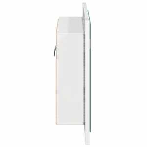 LED koupelnová skříňka se zrcadlem lesklá bílá 60x12x45cm akryl - obrázek 10
