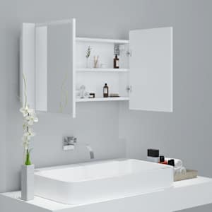LED koupelnová skříňka se zrcadlem bílá 80 x 12 x 45 cm akryl - obrázek 6