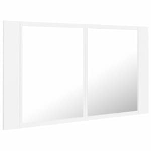 LED koupelnová skříňka se zrcadlem bílá 80 x 12 x 45 cm akryl - obrázek 8
