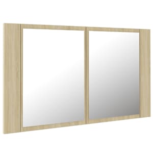 LED koupelnové zrcadlo dub sonoma 80 x 12 x 45 cm akrylové - obrázek 8