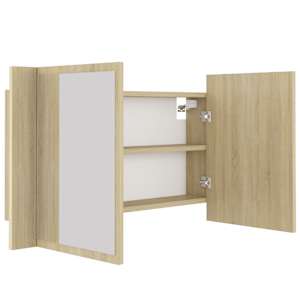 LED koupelnové zrcadlo dub sonoma 80 x 12 x 45 cm akrylové - obrázek 11