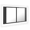 vidaXL LED-peeglikapp k&otilde;rgl&auml;ikega hall 80 x 12 x 45 cm, akr&uuml;&uuml;l