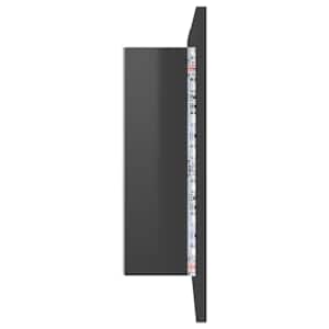 LED koupelnová skříňka se zrcadlem lesklá šedá 80x12x45cm akryl - obrázek 11