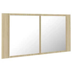 LED koupelnové zrcadlo dub sonoma 90 x 12 x 45 cm akrylové - obrázek 8