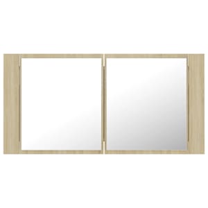 LED koupelnové zrcadlo dub sonoma 90 x 12 x 45 cm akrylové - obrázek 9