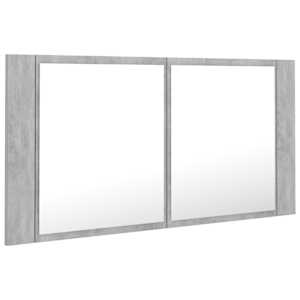 LED koupelnová skříňka se zrcadlem betonově šedá 90x12x45 cm - obrázek 8