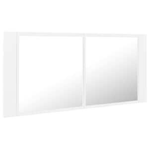 LED koupelnová skříňka se zrcadlem bílá 100 x 12 x 45 cm akryl - obrázek 3