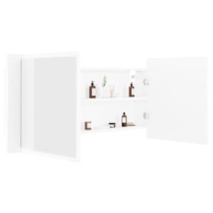 LED koupelnová skříňka se zrcadlem bílá 100 x 12 x 45 cm akryl - obrázek 6