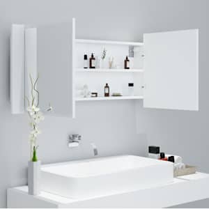 LED koupelnová skříňka se zrcadlem bílá 100 x 12 x 45 cm akryl - obrázek 8