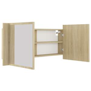 LED koupelnové zrcadlo dub sonoma 100 x 12 x 45 cm akrylové - obrázek 5