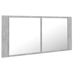 LED koupelnová skříňka se zrcadlem betonově šedá 100x12x45 cm - obrázek 3
