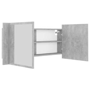 LED koupelnová skříňka se zrcadlem betonově šedá 100x12x45 cm - obrázek 5