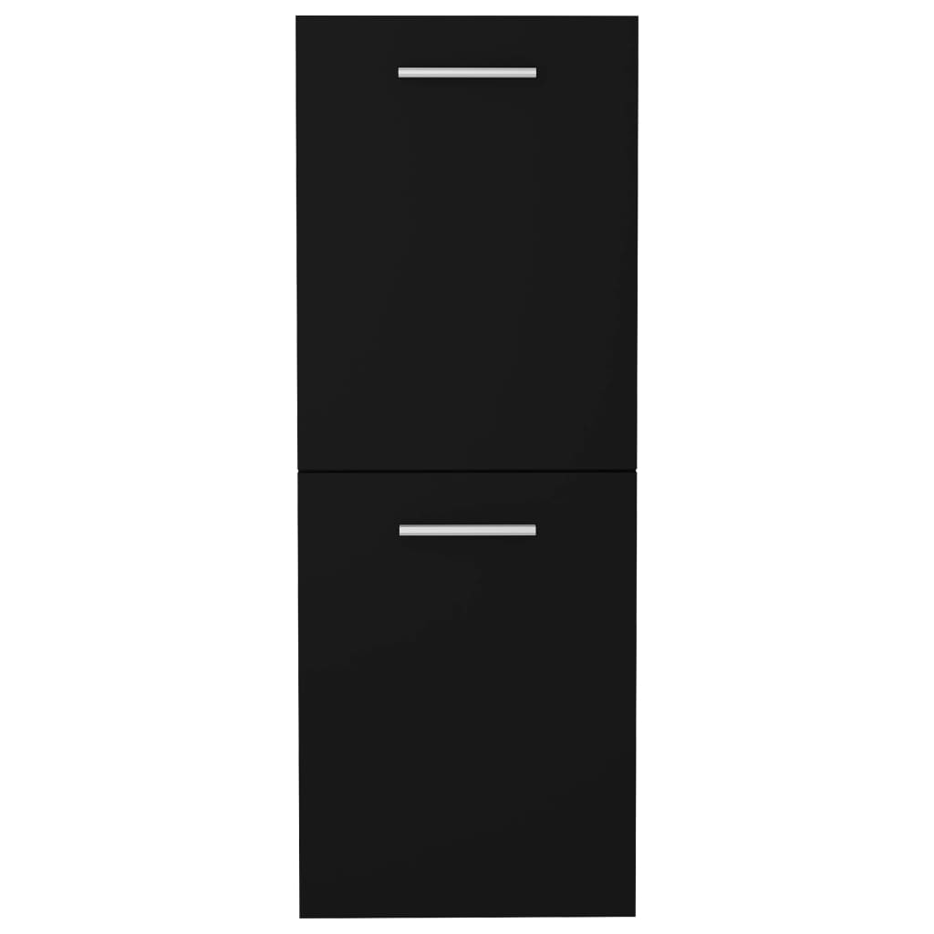 Badezimmerschrank Schwarz 30x30x80 cm Spanplatte
