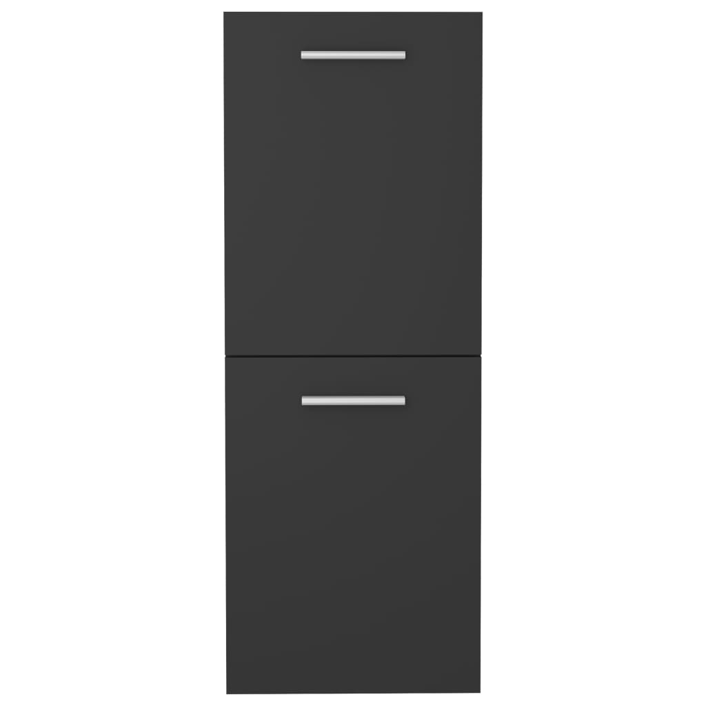 vidaXL Kopalniška omarica siva 30x30x80 cm iverna plošča