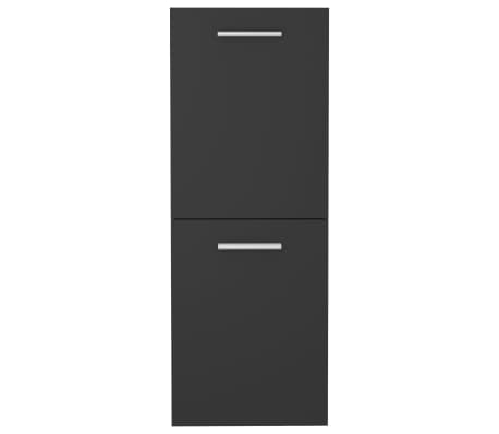 vidaXL Bathroom Cabinet Gray 11.8"x11.8"x31.5" Engineered Wood
