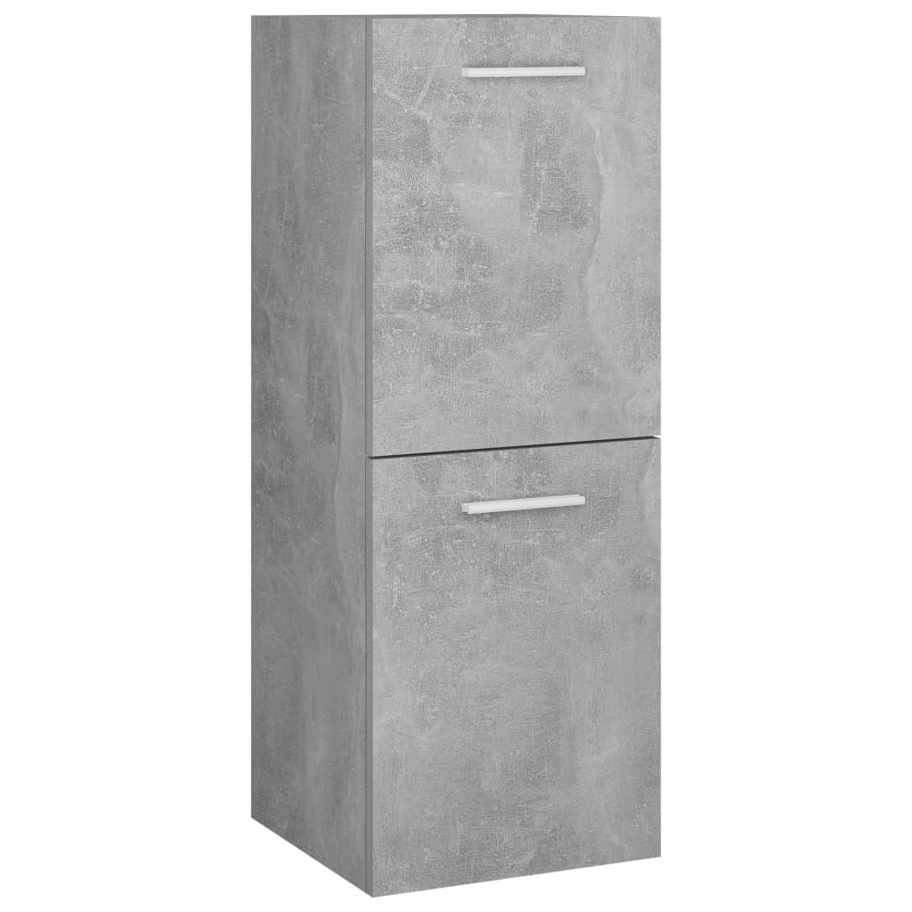 

vidaXL Bathroom Cabinet Concrete Gray 11.8"x11.8"x31.5" Chipboard