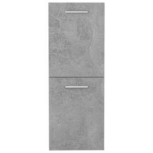vidaXL バスルームキャビネット コンクリートグレー 30x30x80cm パーティクルボード