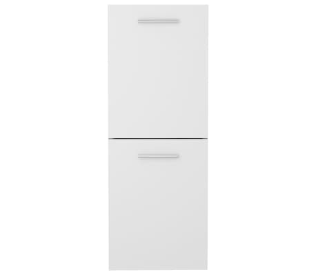 vidaXL Bathroom Cabinet White and Sonoma Oak 11.8"x11.8"x31.5" Engineered Wood