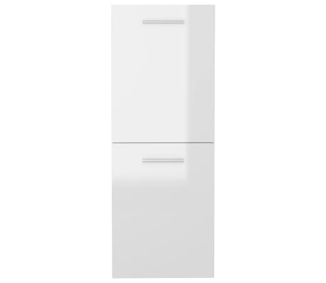 vidaXL Baderomsskap høyglans hvit 30x30x80 cm konstruert tre