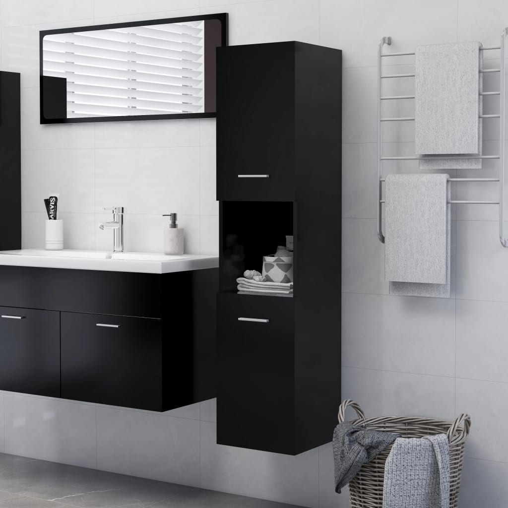 Badezimmerschrank Wandschrank Badschrank Hochschrank Holzwerkstoff vidaXL