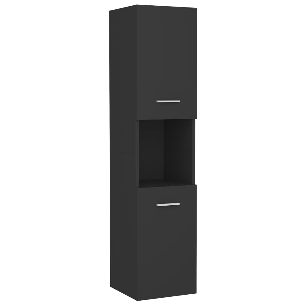 

vidaXL Bathroom Cabinet Gray 11.8"x11.8"x51.2" Chipboard